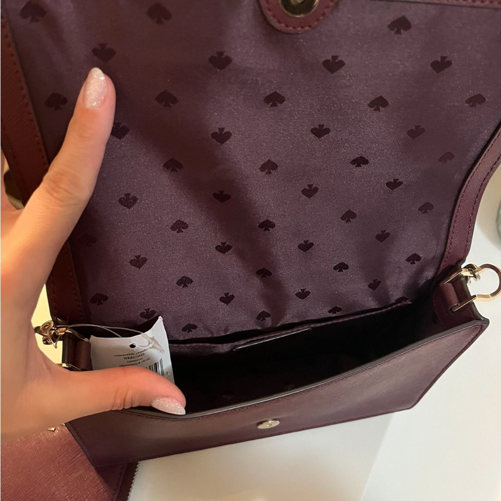 Kate Spade Plum Crossbody Bag with Chain Strap - Picture 2 of 6